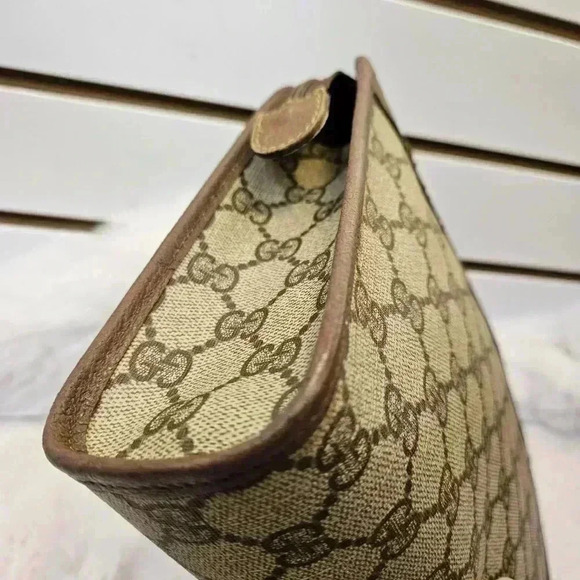 Brown PVC  Monogram Clutch - Picture 11 of 16